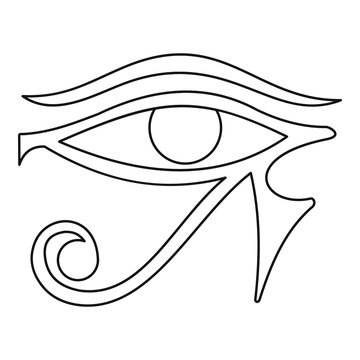 Eye of Horus icon, outline style