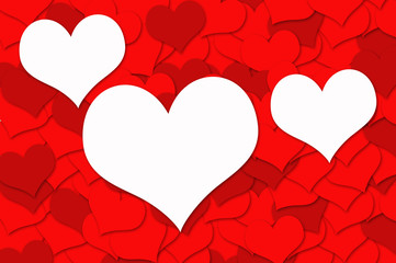 Heart Background and Happy Valentine's Day.
