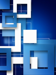 Abstract Background with Blue Squares