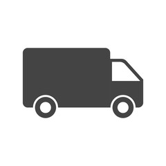 Truck, car vector illustration. Fast delivery service shipping icon. Simple flat pictogram for business, marketing or mobile app internet concept on white background.