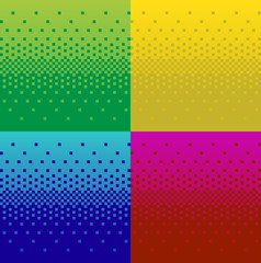 Vintage pixel gradient background. Stock vector, set of