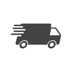 Delivery truck vector illustration. Fast delivery service shipping icon. Simple flat pictogram for business, marketing or mobile app internet concept on white background.