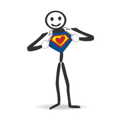 Superhero with heart