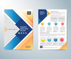 Business brochure flyer design layout template. Business brochure, flyer, magazine cover design template vector.layout education annual report A4 size.