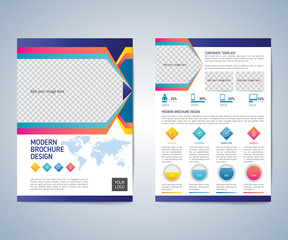 Business brochure flyer design layout template. Business brochure, flyer, magazine cover design template vector.layout education annual report A4 size.