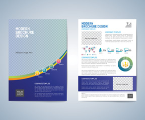 Business brochure flyer design layout template. Business brochure, flyer, magazine cover design template vector.layout education annual report A4 size.