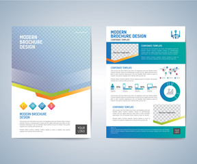 Business brochure flyer design layout template. Business brochure, flyer, magazine cover design template vector.layout education annual report A4 size.