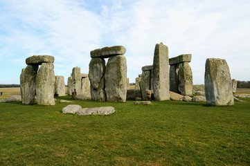 Ancient stone circle "Stonehenge" in Salisbury, United Kingdom.