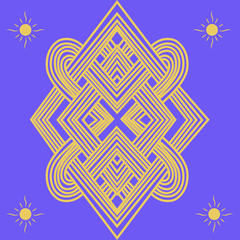 Abstract ethno pattern, tribal background. Vector eps10