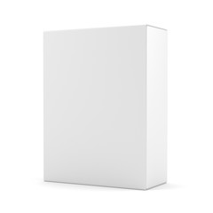 Blank box isolated over white background