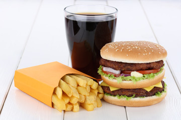 Doubleburger Double Burger Hamburger Menu Menü Menue Pommes Fri