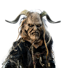 Fototapeta premium Ledergesichtsteufel