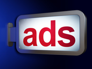 Advertising concept: Ads on billboard background