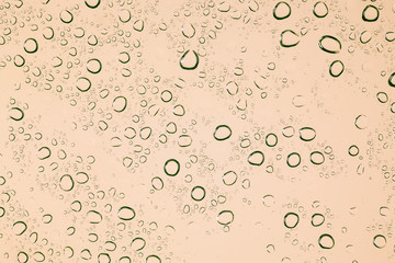 Rain droplets on glass background, Drops of water.