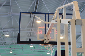 Щит баскетбольной корзины, сфотографированный с разных позиций