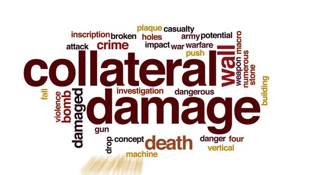 Collateral Damage Animated Word Cloud.