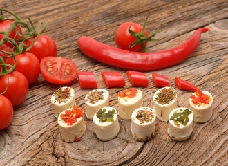 Feta cheese appetizer with spices