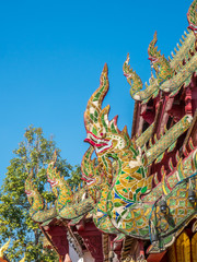 Main church delicate Thai art on roof