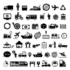  logistics export icon set