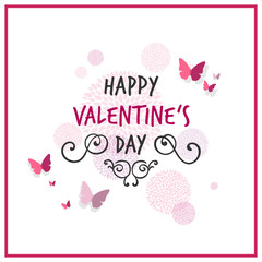 Vector Illustration of a Happy Valentines Day Design
