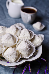 Sweets with white chocolate
