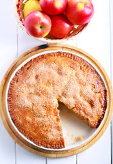 Apple pie in a tin