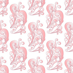 Vector illustration of seamless square pink color pattern