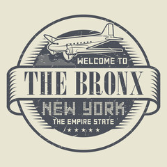 Grunge rubber stamp with text Welcome to The Bronx, New York
