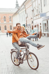 Fototapeta premium Couple in love in autumn