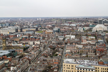 Naklejka premium Panorama view of Liverpool, Merseyside, United Kingdom