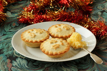 Mince pies with brandy butter.
