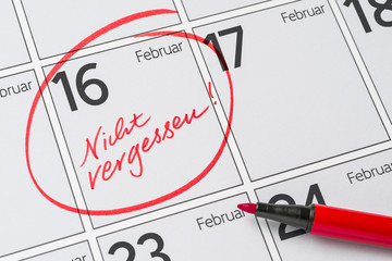 Kalender - 16. Februar