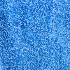 Texture of a blue cotton towel
