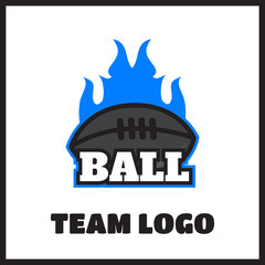 American football vintage label