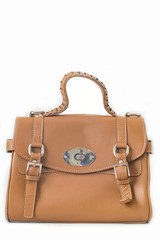 Female handbag isolated on white background.