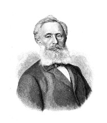 Friedrich Siemens (1826-1904) German inventor in the heat technology applied to glass manufacturing and crematorium, also known for the glass lamp with his name.