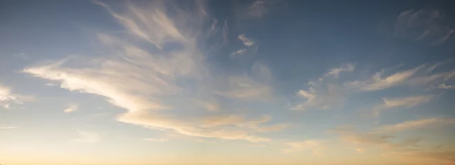 Türaufkleber Meer / Sonnenuntergang schöner Abendhimmel bei Sonnenuntergang