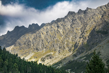 Obraz premium Landscape. View of magnificent mountain range.High Tatras, Slovakia. 