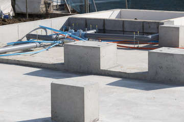 住宅　木造住宅　基礎工事の配筋　ベタ基礎　