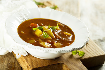 Potato curry soup