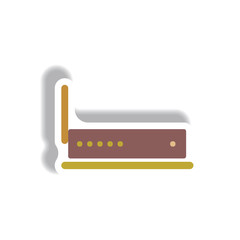 Vector illustration in paper sticker style wifi router