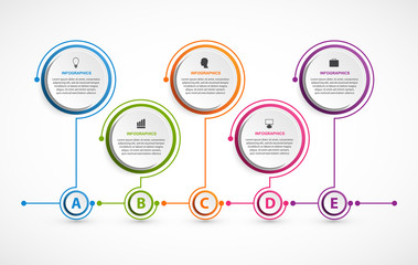 Abstract options infographics template. Infographics for business presentations or information banner.