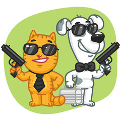 Cat and Dog Super Spy Keep Weapons Case