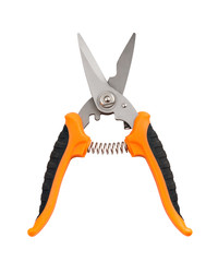 Pair of nippers on the white background with clipping path