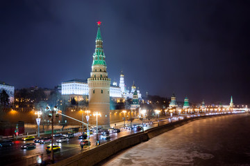 Fototapeta na wymiar Moscow Kremlin in winter