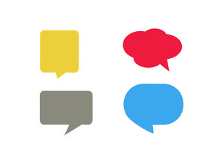Vector colorful set of speech bubbles