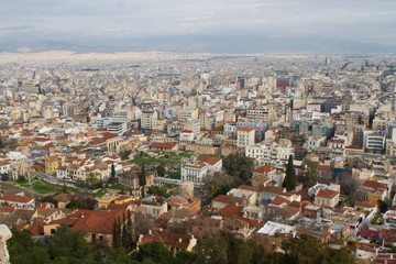 Naklejka premium Athene panoramiczny widok