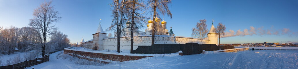 ipatyevsky monastery in winter sky