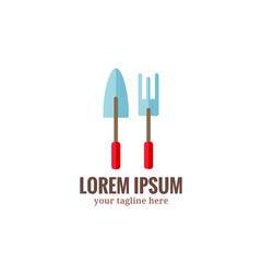 Garden tools logo. vector illustration