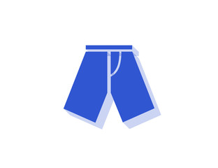 Vector modern short pants fashion icon with long shadow